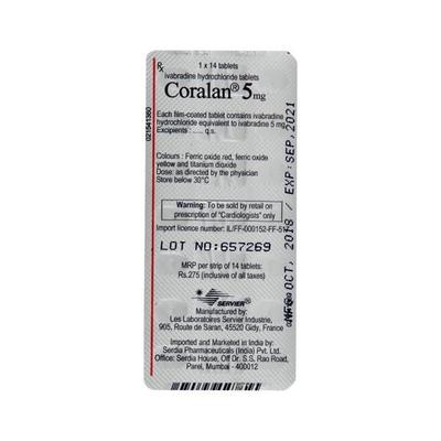 Coralan 5mg Tablet 14'S - Angina
