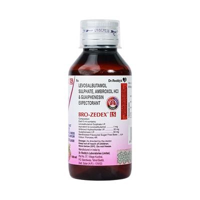 BRO ZEDEX LS WET COUGH RELIEF RASPBERRY FLAVOUR Expectorant 100ml - Cough And Cold-Cou