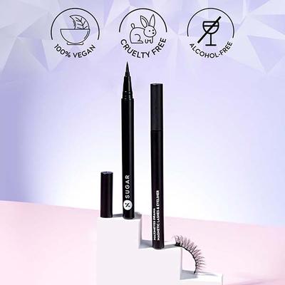 Sugar Cosmetics Maximeyes Drama Magnetic Eyelashes And Eyeliner 03 Melodrama 3 ml - Eyeliners