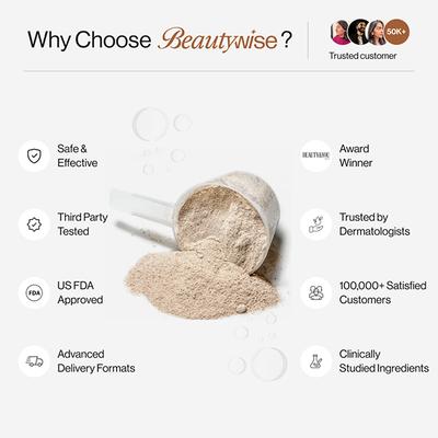 Beautywise Advanced Collagen Peptides (Unflovoured) 200 gm - Multi-Vitamins