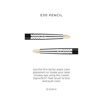 Sigma Beauty E30 Pencil Brush - Black/Chrome 1's - Lip Brush