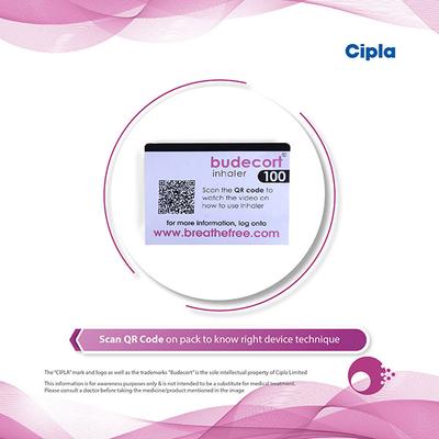 Budecort 100 with Dose Counter Inhaler 200Md - Asthma/COPD-Ast