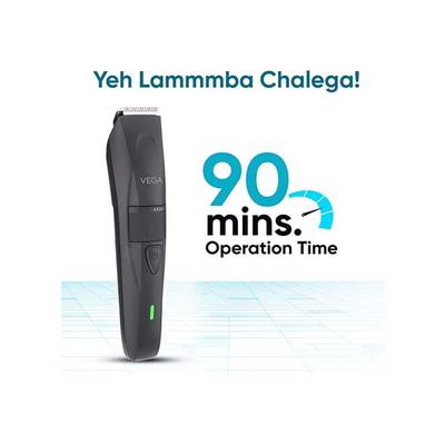 Vega Trimmer for Men with 90 Mins Runtime, Stainless Steel Blades & 40 Length Settings, Black, (Power Lite, VHTH-38) 1's - Trimmers