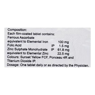 Zincofer XT Tablet 10'S - Iron Supplement/Anaemia-Vma