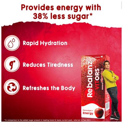 Rebalanz VIT ORS Drink - Apple Flavour 200 ml - Energy Drinks