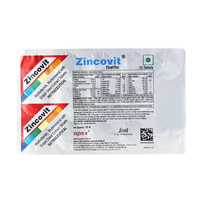 Zincovit Tablet 15'S - Supplements-Vam