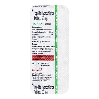 ITORAX 50mg Tablet 10's - Ulcer/Reflux/Flatulence-Aaa