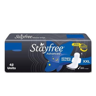 Stayfree Advanced All Nights Ultra-Soft Sanitary Pad (XXL) 42's - Sanitary Napkins