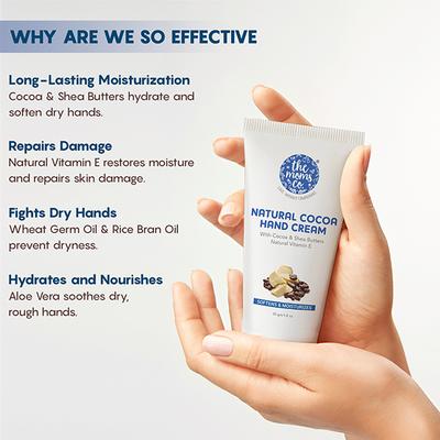 The Moms Co. Natural Cocoa Hand Cream for Women & Men 50 gm - Creams/Oils/Lotions
