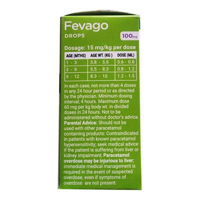 Fevago 100mg Peppermint Flavour Drops 15ml - Fever-Non