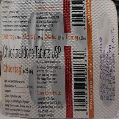 CHLORTAG 6.25 Tablet 10's - Hypertension-Diu