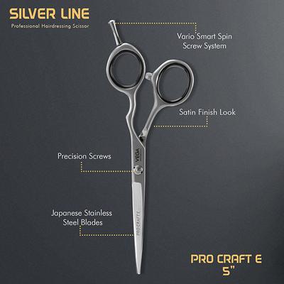 Vega Professional Pro Craft E 5' Silver Line Hairdressing Scissor (VPVSC-19) 1's - Grooming Kits
