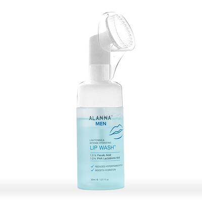 ALANNA Intense Lightening and Hydrating Lip Wash and Lip Brush for Men 30 ml - Lip Scrubs