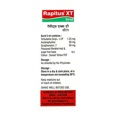Rapitus XT Syrup 100ml - Cough And Cold-Cou
