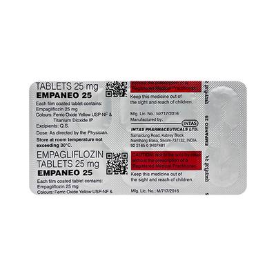 EMPANEO 25 Tablet 10's - Diabetes-Ant