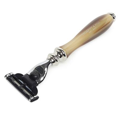Truefitt and Hill Faux Horn Mach 3 Shaving Razor Chrome Wellington Essential Grooming Collection For Men 1's - Razors & Cartridges