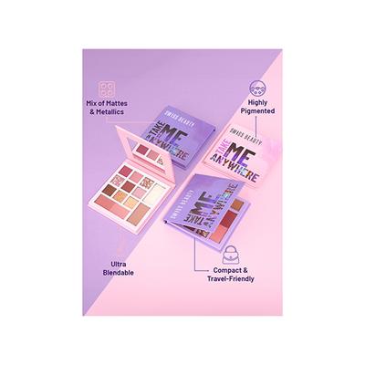 Swiss Beauty Take Me Anywhere Face Palette - Travel Time 45 gm - Blushes