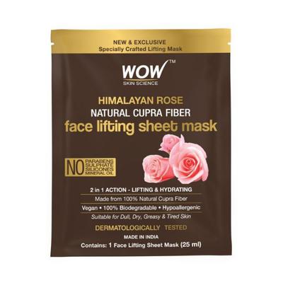 WOW Skin Science Himalayan Rose Natural Cupra Fiber Face Lifting Sheet Mask 25 ml - Sheet Masks