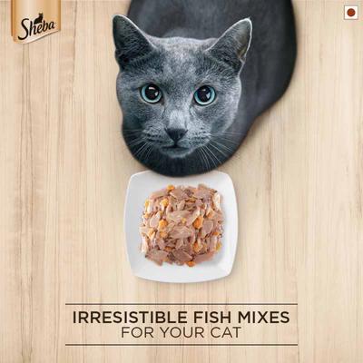 Sheba Feast of Flakes for Cats - Skipjack & Salmon (Pack of 35 gm x 12) 1's - Petfood