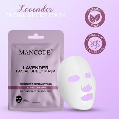 Mancode Lavender Facial Sheet Mask for All Types 25 ml - Face Mask