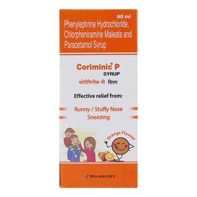 Coriminic P Orange Flavour Syrup 60ml - Cough And Cold-Cou