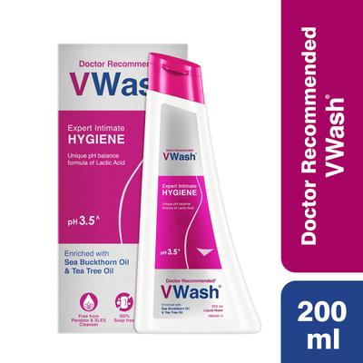 Vwash Expert Intimate Hygiene with Sea Buckthorn Oil and Tea Tree Oil 200ml - Panty Liners