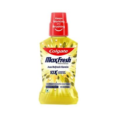 Colgate-Palmolive, Colgate Maxfresh Antibacterial Mouthwash, 24/7 Fresh Breath (Elaichi) 250 ml - Mouthwash