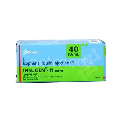 Insugen N 40IU Injection 1X10ml - Diabetes-Ins