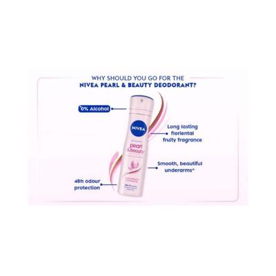 Nivea Pearl & Beauty Deo with Avocado Smooth & Beautiful Underarms 150ml - Women Deodorants/Roll-Ons