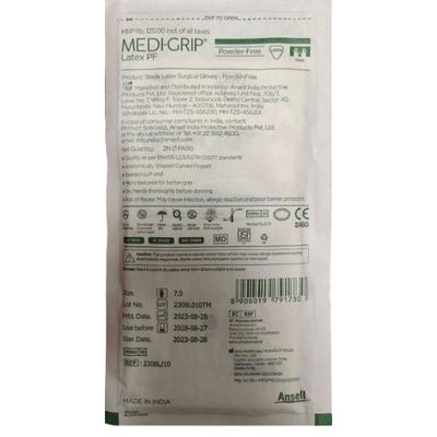 Ansell Medi-Grip Latex Micro Powder Free Gloves (7) (1 Pair) - Gloves - S