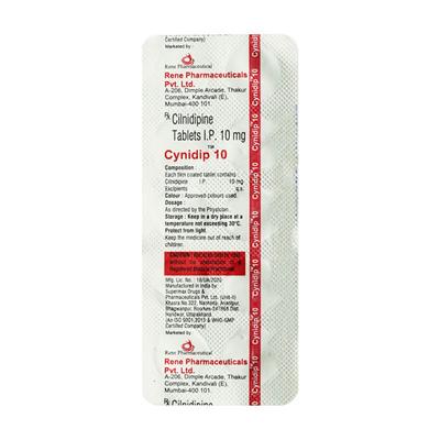 CYNIDIP 10 Tablet 10's - Hypertension-Cal