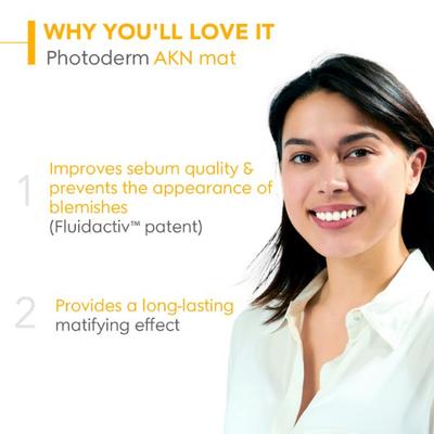 Bioderma Photoderm AKN Mat SPF 30 Matifying Fluid 40 ml - Face Sunscreen