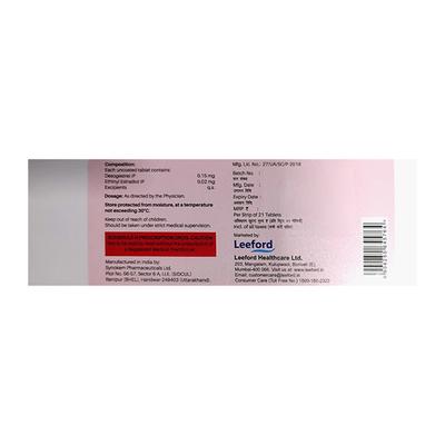DESOGYN Tablet 21's - Contraception-Ora