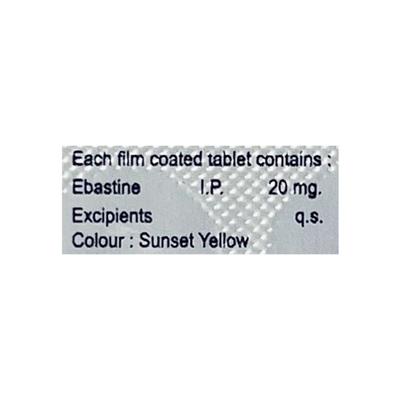 Ebahist 20mg Tablet 10'S - Allergies-Ant