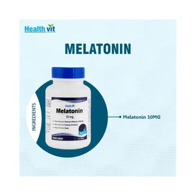 Healthvit Melatonin 10MG Regulates For Sleep Cycle- Tablets 60's - Mental Health