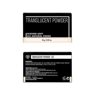 PAC Translucent Powder Controls Shine Prevents Flashbacks Lightweight - 03 10 g - Loose Powder
