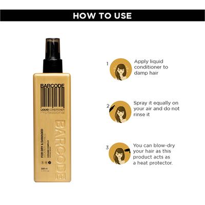 Barcode Professional Liquid Conditioner For Dry & Damaged (BCLC004) 200 ml - Conditioners