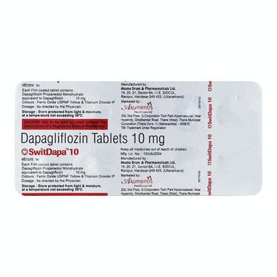 SWITDAPA 10 Tablet 10's - Diabetes-Ant