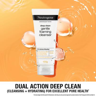 Neutrogena Deep Clean Foaming Cleanser 100 Ml (N) - Scrubs & Exfoliants