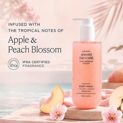 Kimirica Pink Caribbean Refreshing Shower Gel with Nourishing Olive Oil, All Skin Type 300ml - Shower Gels & Body Wash