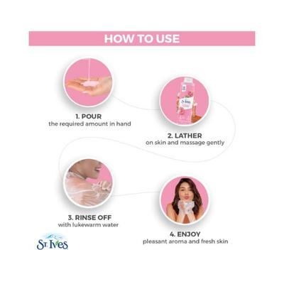 St. Ives Refreshing Rose Water & Aloe Vera Body Wash 650 ml - Shower Gels & Body Wash