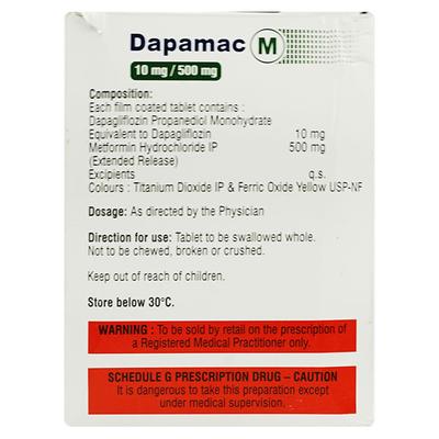 DAPAMAC M 10/500 Tablet 15's - Diabetes-Ant