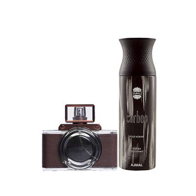 Maryaj Zoom Pour Homme EDP Spicy Woody Perfume And Ajmal Carbon Homme Deodorant Citrus Spicy Fragrance 300 ml - Men Perfumes (Edt/Edp)