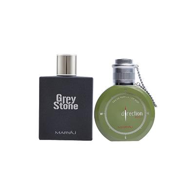 Maryaj Grey Stone EDP Aromatic Woody Perfume And Maryaj Direction West EDP Green Spicy Perfume 200 ml - Men Perfumes (Edt/Edp)