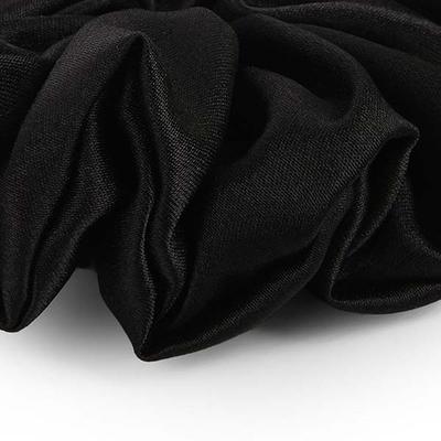 Mueras XL Silk Satin Scrunchie Black 1's - Hair Clips/Bands