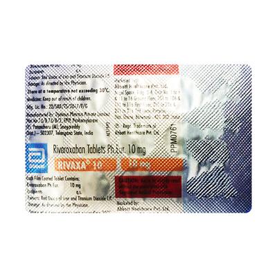 RIVAXA 10 Tablet 15's - Blood Clot-Ant