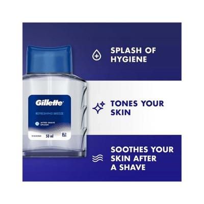 Gillette After Shave Splash Refreshing Breeze 50 ml - Aftershave Lotion
