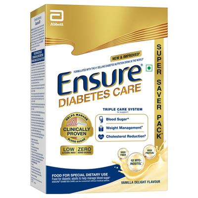 Ensure Diabetes Care Specialized Nutrition Drink Refill - Vanilla Delight Flavour 950 g - Diabetes (Fitness)