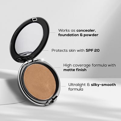 Renee Pro HD 3-In-1 Compact - Miel 9 gm - Compact Powder