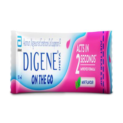 Digene Insta On The Go Liquid - Mint Flavour (Pack of 5 x 10ml) - Acidity